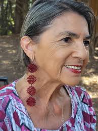 Rich Burgundy Pinecone Patchwork 4 Tiered