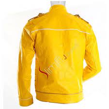 Freddie Mercury Concert Yellow Replica Jacket Leather Jacket Leather Jacket Men High Quality Leather Jacket