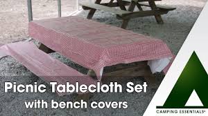 They are great for campground picnic tables to cover from all sorts of scary things on the tables and benches. Camping Essentials Picnic Tablecloth Set With Bench Covers Youtube