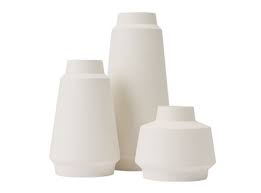 Hoa Lot De 3 Vases En Ceramique Blanc Mat Made Com Ceramic Vases Decorative Accessories
