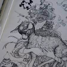 james jean sketch book ink illustrations drawing artwork