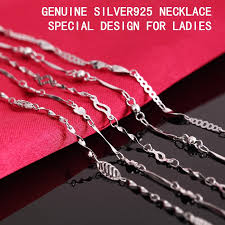 Buy silver box, snake, bead, rope, curb, figaro, rollo & spiga chains. Italy 925 Sterling Silver Chain Length 18inch Necklace For Woman Real Pure Silver Made In Italy Italian 925 Silver Necklace Necklaces For Women 925 Sterling Silver Chainsterling Silver Chain Aliexpress