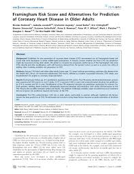 American (national cholesterol education program) and european guidelines uses the frs to classify people for primary prevention. Pdf Framingham Risk Score And Alternatives For Prediction Of Coronary Heart Disease In Older Adults