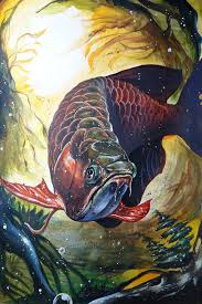 9 lukisan ikan koi yg indah sumber : Red Arowana Art Print By Sentimint X Small Arowana Art Koi Fish Drawing Fish Art