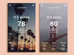 Weather App Concept Mobile Web Design Ios App Design Android Design