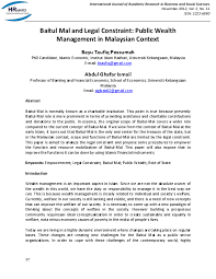Ijser is an open access international journal or a large number of high quality and peer reviewed research publishing in all the fields of science, engineering and technology. Pdf International Journal Of Academic Research In Business And Social Sciencesbaitul Mal And Legal Constraint Public Wealth Management In Malaysian Context Bayu Taufiq Possumah Inam Haq Academia Edu