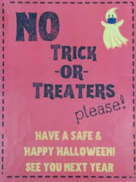 Claire made a welcome trick or treaters sign and will hang it on the door so that the trick or treaters can see it. Trick Or Treating On In Elk Grove Journal Topics Media Group