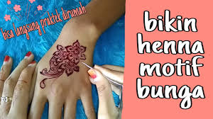 Download now henna pernikahan salon henna tangan. Belajar Melukis Henna Tangan Simple Motif Bunga Sangat Mudah Youtube