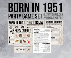 10 quiz feb 07, 2010 · 5 years ago i got eleven out of twelve right. Born In 1951 70th Birthday Party Games 1951 Trivia Games Etsy Anniversary Party Games 70th Birthday Parties 40th Anniversary Party
