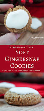 These sugar cookies are awesome! Soft Gingersnap Cookies Low Carb Gluten Free Sugar Free Thm S Trimhealthymama Thm Thms Lo Ginger Snap Cookies Soft Gingersnap Cookies Low Carb Cookies