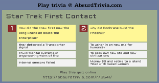 · who was the captain in the first pilot episode of the original star trek series? Trivia Quiz Star Trek First Contact