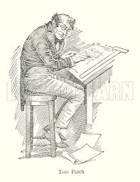 Dickens character: Tom Pinch stock image