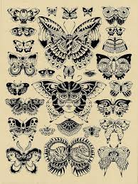 Butterfly Chart Vintage Butterfly Tattoo Moth Tattoo Butterfly Tattoo Designs