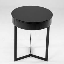 This round design of night table for bedroom is ideal for any bedroom room's decor and the gold finish adds a modern touch to any room. Orbit Round Side Table W Drawer