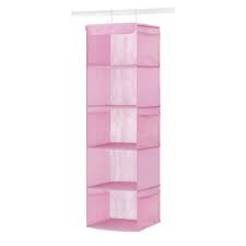 Whitmor 5 Shelf Hanging Sweater Accessory Bag Closet Hanging Organizer Pink 11 5 X 12 0 X 42 0 Walmart Com Walmart Com