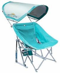 Gci Outdoor Waterside Pod Rocker Collapsible Rocking Chair With Sunshade In 2020 Beach Chairs Rocker Chairs Cool Tents