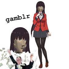 Jotoro's eyes and mouth swapped by koichi's. Stonks Yumeko Kakegurui
