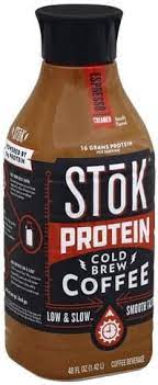 Add chilled brewed coffee, cool whip, chocolate syrup, creamer, and ice to a blender and blend until smooth. Stok Protein Cold Brew Espresso Creamed Coffee Beverage 48 Oz Nutrition Information Innit