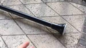 Allzone Premium Spring Tension Rod Shower Curtain Rod Black 44 74inch By Allzone Youtube