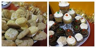 Cupcakes with pinkish white roses and gold ribbon How To Celebrate A Golden Birthday