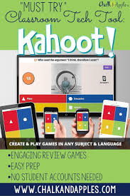 Must Try Classroom Tech Tools Kahoot Chalk Apples Classroom Tech Education Technology Teachers Review Games