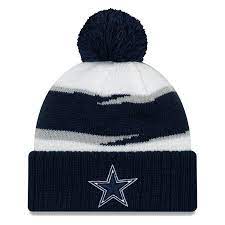 Dallas Cowboys New Era Thanksgiving Cuffed Pom Knit Hat White Navy Cowboy Thanksgiving Knitted Hats New Era