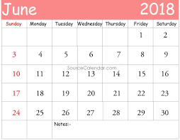 June Calendar 2018 Template Blank June 2018 Calendar Printable Template Pdf Doc Word Excel Calendar Printables National Day Calendar 2018 Printable Calendar