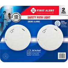 First Alert 10 Year Battery Photoelectric Smoke Alarm With Safety Path Light 2 Ct