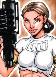 Padme by Garrett Blair, in Brian Schillinger's Sketch Cards (Star Wars)  Comic Art Gallery Room