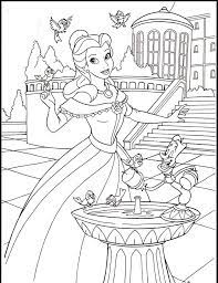 Belle In Castle Coloring Pages Belle Coloring Pages Princess Coloring Pages Disney Coloring Pages