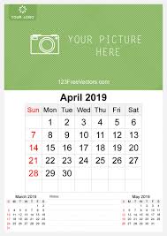 2019 April Wall Calendar Template Free Calendar Template Calendar Pages Wall Calendar