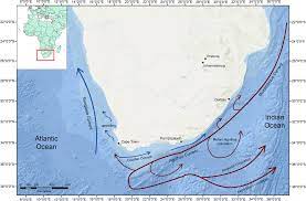 Schematic of the ocean circulation to the south of africa, showing the agulhas current the west coast of south africa, with an equatorward component in the prevailing longshore winds, is a and (right) map of the south african west coast showing the location of. South Africa Sciencedirect