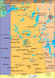Saskatchewan province map with cities and towns. Saskatchewan Map Infoplease