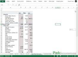 Making Cash Flow Summary In Excel Using Pivot Tables With Data On Multiple Worksheets Pakaccountants Com Making Cash Pivot Table Excel Tutorials