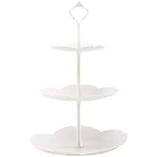 Limited time sale easy return. 3 Layer Fruit Plate Dessert Stand Cake Serving Tray For Birthday Party White Kitchen Dining Bar Home Garden