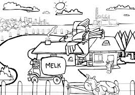 Er staan raadsels in, sommen, de tafels worden nog geoefend, mopjes, de kalender … Kleurplaat Koe Thema Kleuter