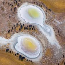 The Salt Lakes East Of Perth Western Australia Look Like Fried Eggs When Viewed From Nearly A Kilometre Above Abc Open Contributor Ale Egg Photo Photo Best