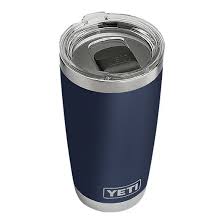Rambler mug stands 3 3/4 in high and has a lip diameter of 4 in, and with the handle its 5 inches wide new (5) from $22.49 free shipping on orders over $25.00 shipped by amazon. Yeti Rambler 20 Oz Tumbler With Magslider Lid Sport Chek