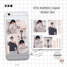 Bts Aesthetic Layout Sticker Set Ver A Shopee Indonesia
