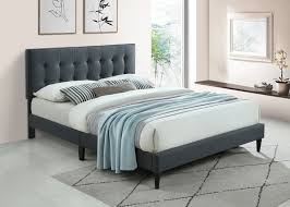 Maybe you would like to learn more about one of these? Ovis Ella Charcoal Gray Tufted Platform Bed Upholstered King Bed Walmart Com Walmart Com