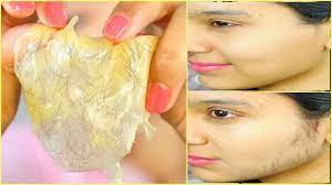 كيفية إزالة شعر الوجه فورا ولو شعرك كتير 100 الطبيعية والرؤوس السوداء بسهولة في البيت youtube homemade peel off mask facial hair facial