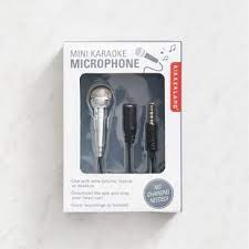 Mini Karaoke Attaches To Your Phone For Karaoke On The Go To Begin Plug The Microphone Into Your Headphone Jack And Use Kikk Girly Room Decor Microphone Mini