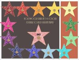 Hollywood Stars In All Colors Editable Hollywood