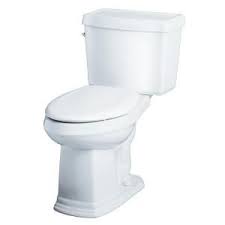 Gerber Allerton 2 Piece 1 280 Gpf Single Flush High Efficiency Elongated Ergoheight Toilet In White Ghe20007 The Home Depot Toilet Efficiency Allerton