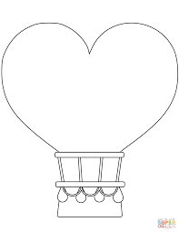 Mongolfiera A Forma Di Cuore Super Coloring Mongolfiera Cuore Disegni Da Colorare