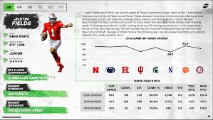 Fields (6'3/228) ranks third on brugler's updated quarterback board, behind clemson's trevor lawrence and byu's zach wilson. 2021 Nfl Mock Draft Eagles Trade Up For Justin Fields Dolphins Give Tua Tagovailoa Ja Marr Chase Nfl Draft Pff