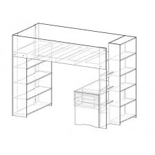 Let's call this diy loft bed with desk project nesting with power tools. High Loft Bed With Open Shelves 2 Drawer Desk