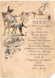 21 10 1899 Menu Colonialiste Menu Restaurant Vintage Menu Vintage