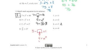 Determine the equation of the perpendicular bisector of the chord ab and show that it passes through the origin. Grade 6 Unit 6 Lesson 12 Practice Problems Youtube