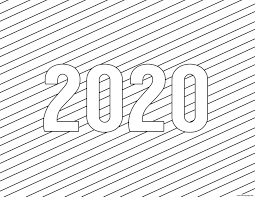 There's something for everyone from beginners to the advanced. 2020 Happy New Year Simple Lines Coloring Pages Printable